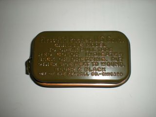Ww Ii Us Army Carlisle Bandage In Metal Tin From 1943 Dated Crate