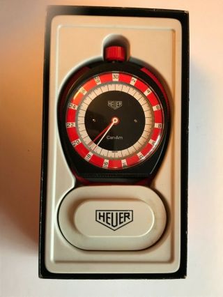 Vintage Heuer Can Am Stop Watch On Lanyard.  30 Minute Recorder.