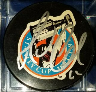 Mario Lemieux Hof Signed Vintage Stanley Cup Penguins Official Game Hockey Puck