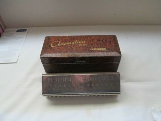 Vintage M Hohner ' s Chromatica No 265 Harmonica Germany 3