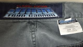 vintage 90s Jnco classic edition Grey Twin Cannon wide leg Jean 36w 32l USA Made 3