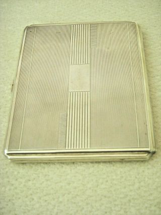 1946 Birmingham England Heavy 145.  5 G Solid Sterling Silver Cigarette Case