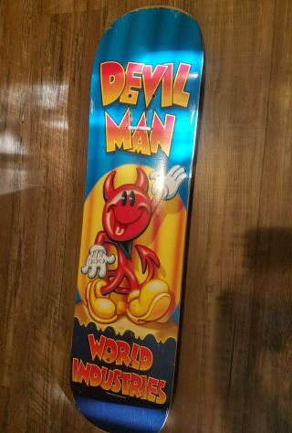 2004 World Industries Devil Man Skateboard Deck