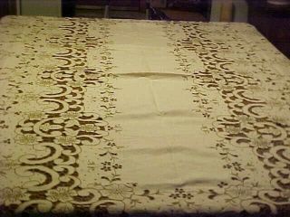 Vintage Linen Madeira Cutwork And Embroidery Tablecloth And 12 Napkins