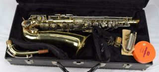 Vintage 1950 ' s Conn Alto Saxophone w/Nice Hard Fiberboard Case 2