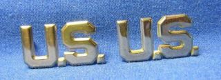 Wwii 1/20 10k Gold Filled Army U.  S.  Officer Insignia Set By Balfour