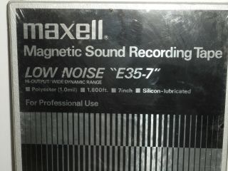 Vintage MAXELL E35 - 7 Low Noise Reel to Reel Professional Recording Tape 2 3