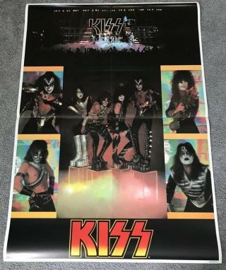 Kiss 1977 Love Gun 3001 Subway Poster Vintage Aucoin 40”x60” Ace