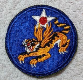 Ww2 Us Army 14th Air Force Aaf " Flying Tigers " Ssi Patch Auth No Glow Nos