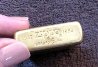 Vintage Solid Brass USS Duncan Zippo Lighter 3