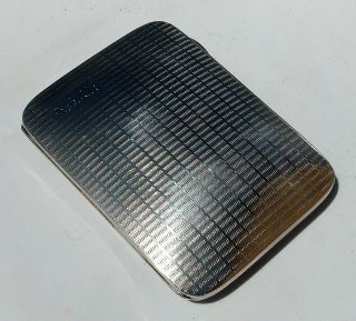 RARE STUNNING S Blanckensee SOLID SILVER ENGINE TURNED PATTERN CIGARETTE CASE 4