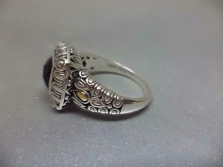Estate Vintage A By JH STERLING SILVER Ring BY JOHN HARDY 925 14K ACCENTS Size 9 5