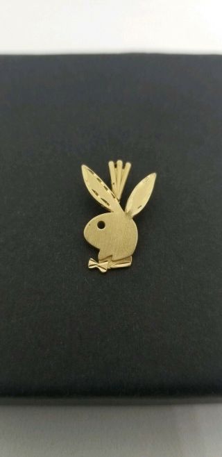 14k Yellow Gold Michael Anthony Ma Playboy Bunny Necklace Pendant Vintage 1985
