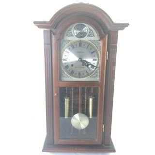 Vintage Wooden Waltham Tempus Fugit 31 Day Pendulum & Chime Wall Clock