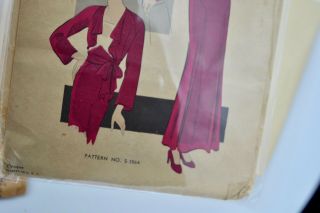 Vintage Vogue Sewing Pattern 1920 ' s 1930 ' s Dress S - 356 Special Pattern 40 Bust 2