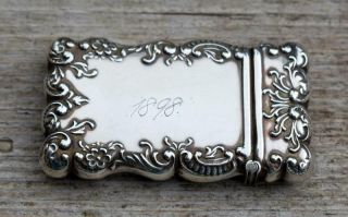 Antique Sterling Silver Cigarette Lighter Matchbox/case Dated 1898 Initials Hfb