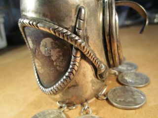 Neat Vintage Sterling Silver & Dimes Belly Dancer Snake Cuff Bracelet,  108.  6g 3