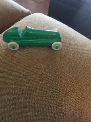 1940 Or 50’s Dime Store Toy Race Car,  Indy Style Hard Plastic White Wheels