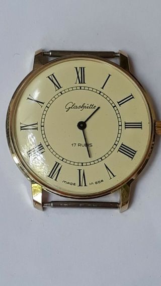 Rare Vintage GLASHUTTE 17 Rubis Cal 09 - 20 Made in GDR 3