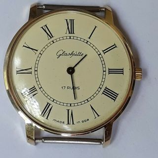 Rare Vintage GLASHUTTE 17 Rubis Cal 09 - 20 Made in GDR 4