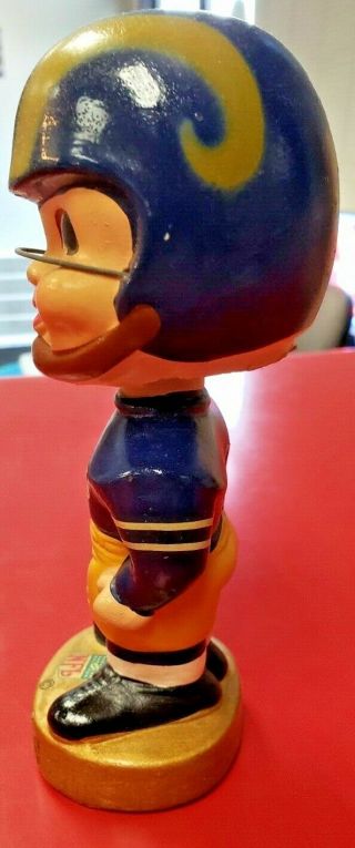 Vintage 1968 Los Angeles Rams Team Mascot Bobblehead W/ Box Japan 6