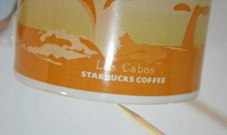 Starbucks Mug Los Cabos 2009 Rare Yellow Sailboat Global Icon Mexico 8