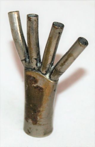 Rare 4 - Way Connector Or Spliter For Hearing Tubes On Cylinder Phonograph 1890s