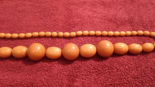 Vintage Honey Amber Butterscotch Bakelite Bead Necklace 85g 65cm 2