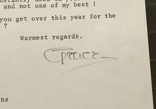 Grace Kelly PRINCESS OF MONACO Signed 1967 Typed Letter PSA/DNA LOA RARE 2