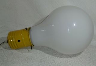 Vintage Giant Glass Light Bulb Shaped Ceiling Light 1960s 70s