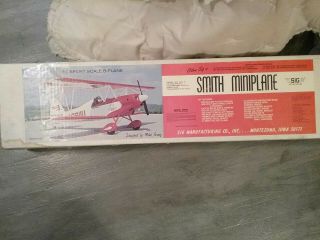 VINTAGE Sig Smith Miniplane R/c model airplane.  kit 7