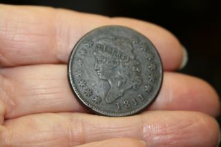 1811 Classic Head Large Cent Ruddy Photograde Fine To V.  Fine Normal Date Rare