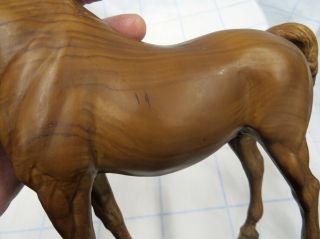 1950s - 60s Vintage BREYER Woodgrain Standing Horse Stamped Tenite Acetate LABEL 5