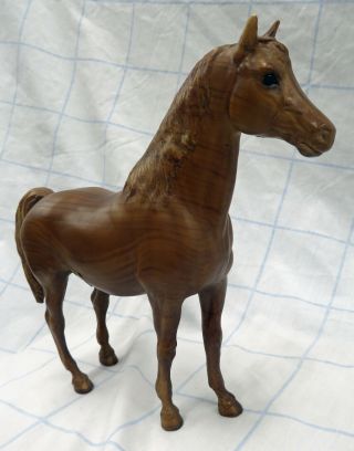 1950s - 60s Vintage BREYER Woodgrain Standing Horse Stamped Tenite Acetate LABEL 7