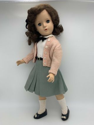 Margaret In Rare Tagged Green School Girl Dress Vintage Madame Alexander Doll