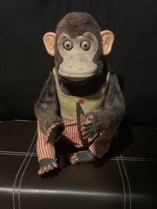 Vintage Musical Jolly Chimp Monkey Toy with Cymbal 3