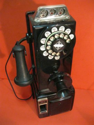 Vintage 1920s Western Electric Company Payphone W/ Key Restored Beauty