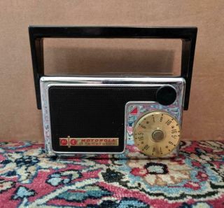 Rare 1957 Vintage Motorola Portable Transistor Radio 66ti Serial 7044