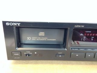 Vintage Sony 10 CD Compact Disc Changer Player Model CDP - C910,  WITH REMOTE 2
