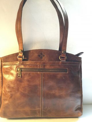 NWT PATRICIA NASH Poppy TOTE Cognac PURSE Distressed Vintage Leather Brown 3