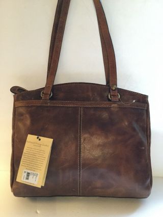 NWT PATRICIA NASH Poppy TOTE Cognac PURSE Distressed Vintage Leather Brown 4