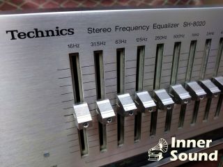 Vintage Technics Sh - 8020 Stereo Frequency Graphic Equalizer,