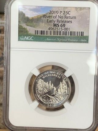 2019 - P River Of Quarter Ngc Ms 69 Top Pop Early Releases - Rare