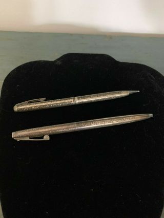 Vintage Sheaffer Sterling Pen And Pencil Design
