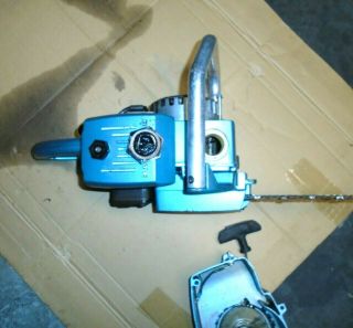 Vintage Homelite XL - 12 Blue & White Chainsaw Serial 40990502 1st time 3
