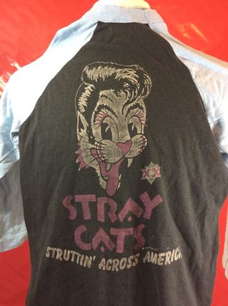 Vintage Stray Cats 1983 Struttin Across America Tour T Shirt 1980s Rockabilly M