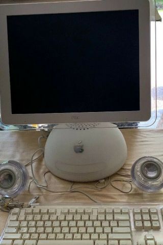 Vintage Apple Imac G4 All In One Computer 15 " Lcd M6498 Powerpc G4 800mhz 512 M