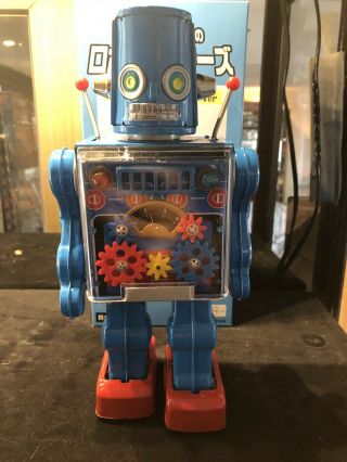 Rare Metal House Blue Gear Robot