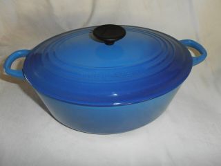 Vintage Le Creuset Enamel Cast Iron 5 Qt Oval Roaster 29 Made In France Ex.  Con
