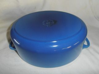 VINTAGE LE CREUSET ENAMEL CAST IRON 5 QT OVAL ROASTER 29 MADE IN FRANCE EX.  CON 6